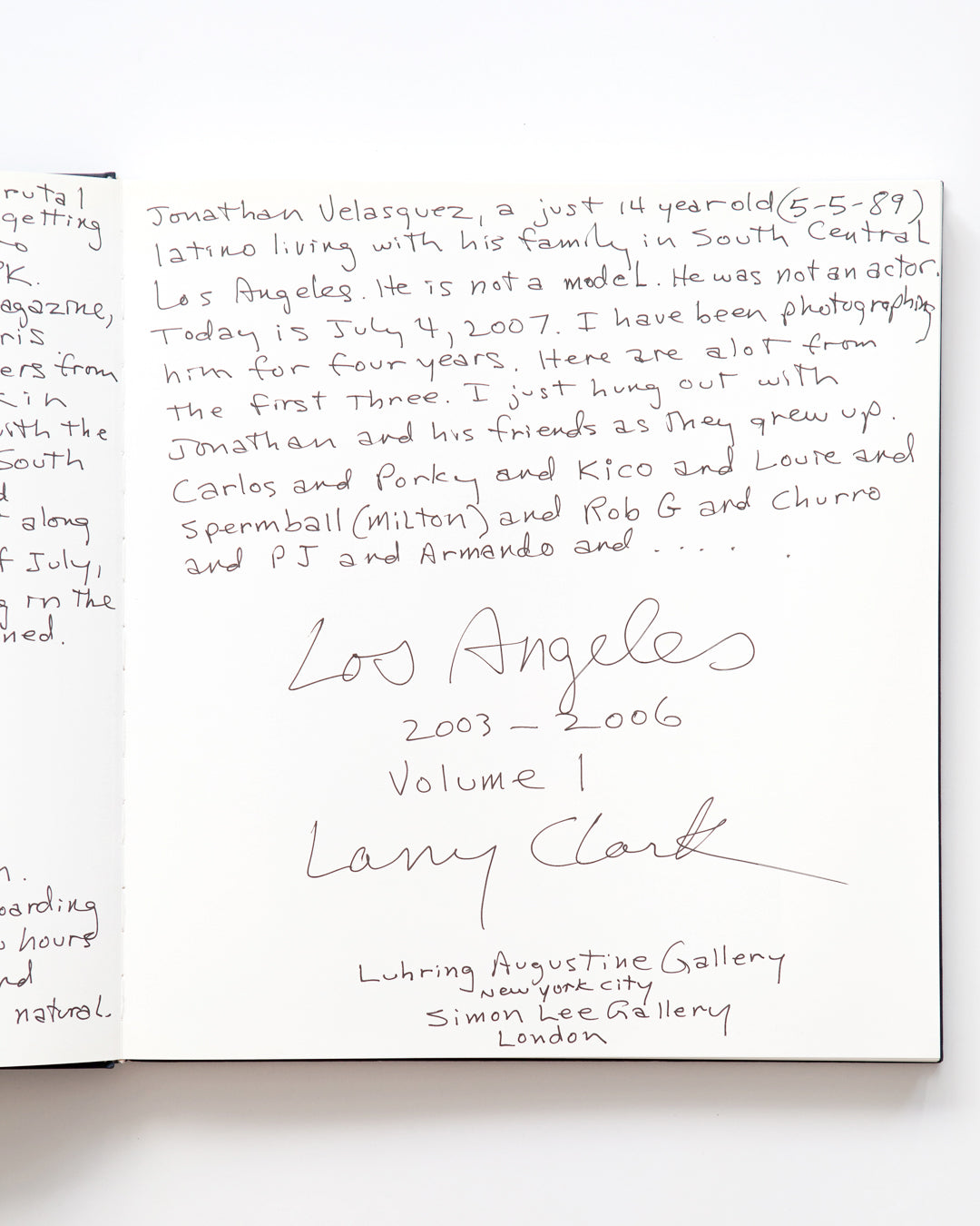 Larry Clark - Los Angeles 2003-2006 Volume I