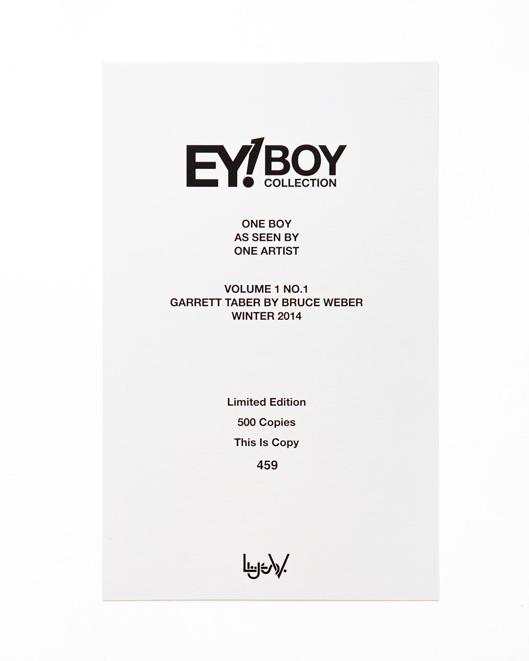 Bruce Weber - Garrett Taber / EY! Boy Collection Vol 1 No.1
